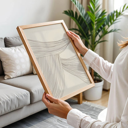 Beige Lines I Poster