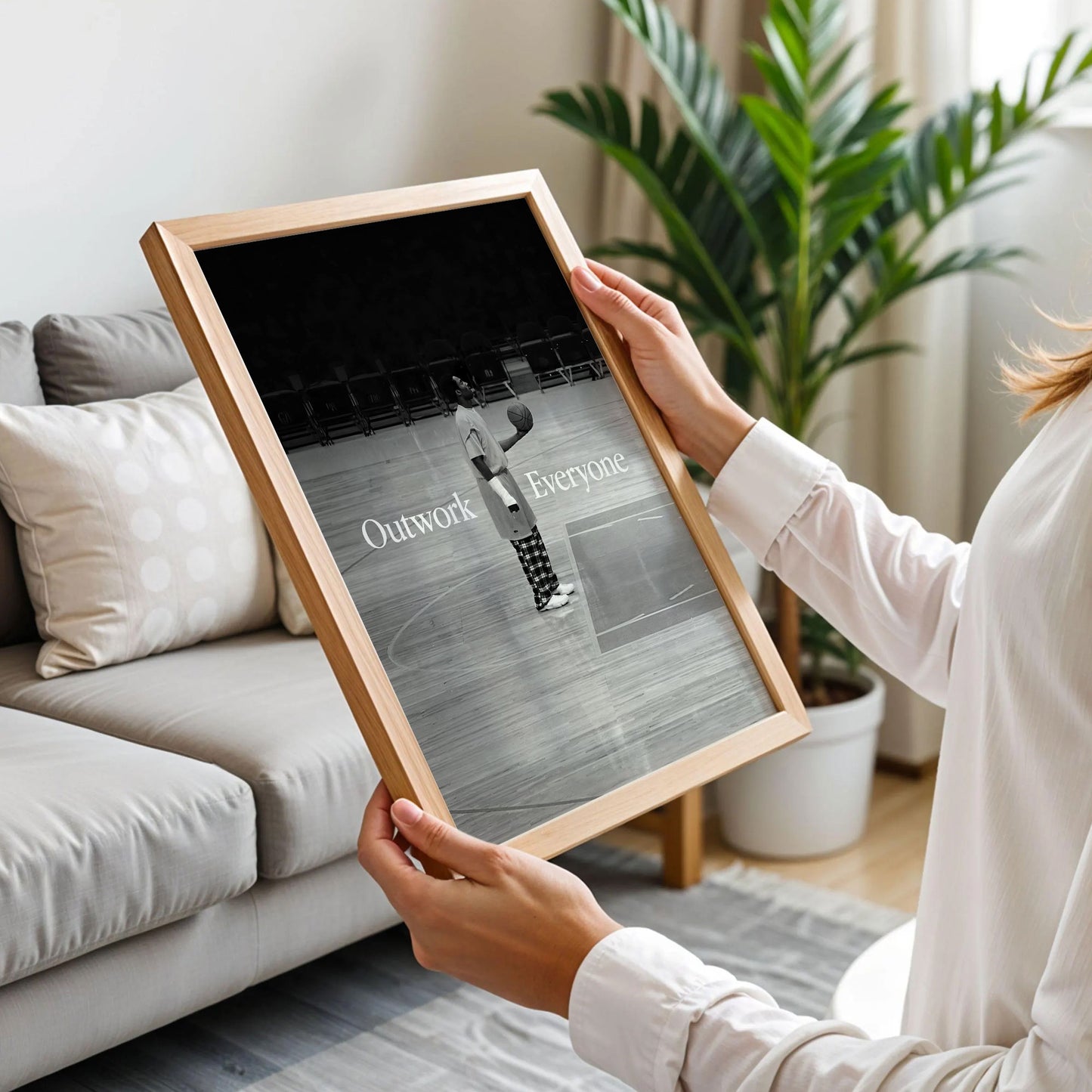 Outwork Everyone Poster, Basketball Art Print