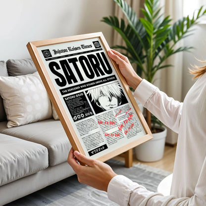 Saturo Gojo Newspaper Poster