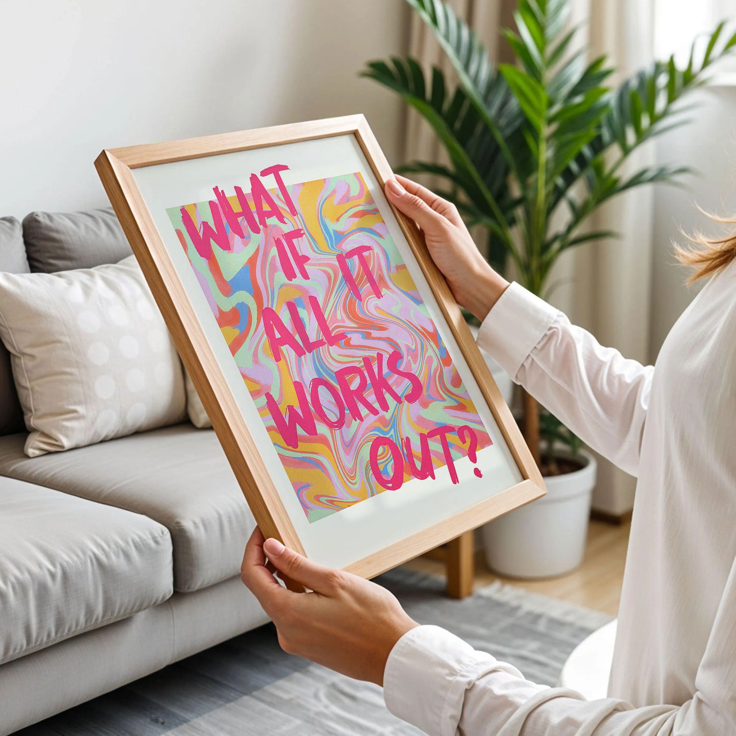 Retro What If It All Works Out Newspaper Poster