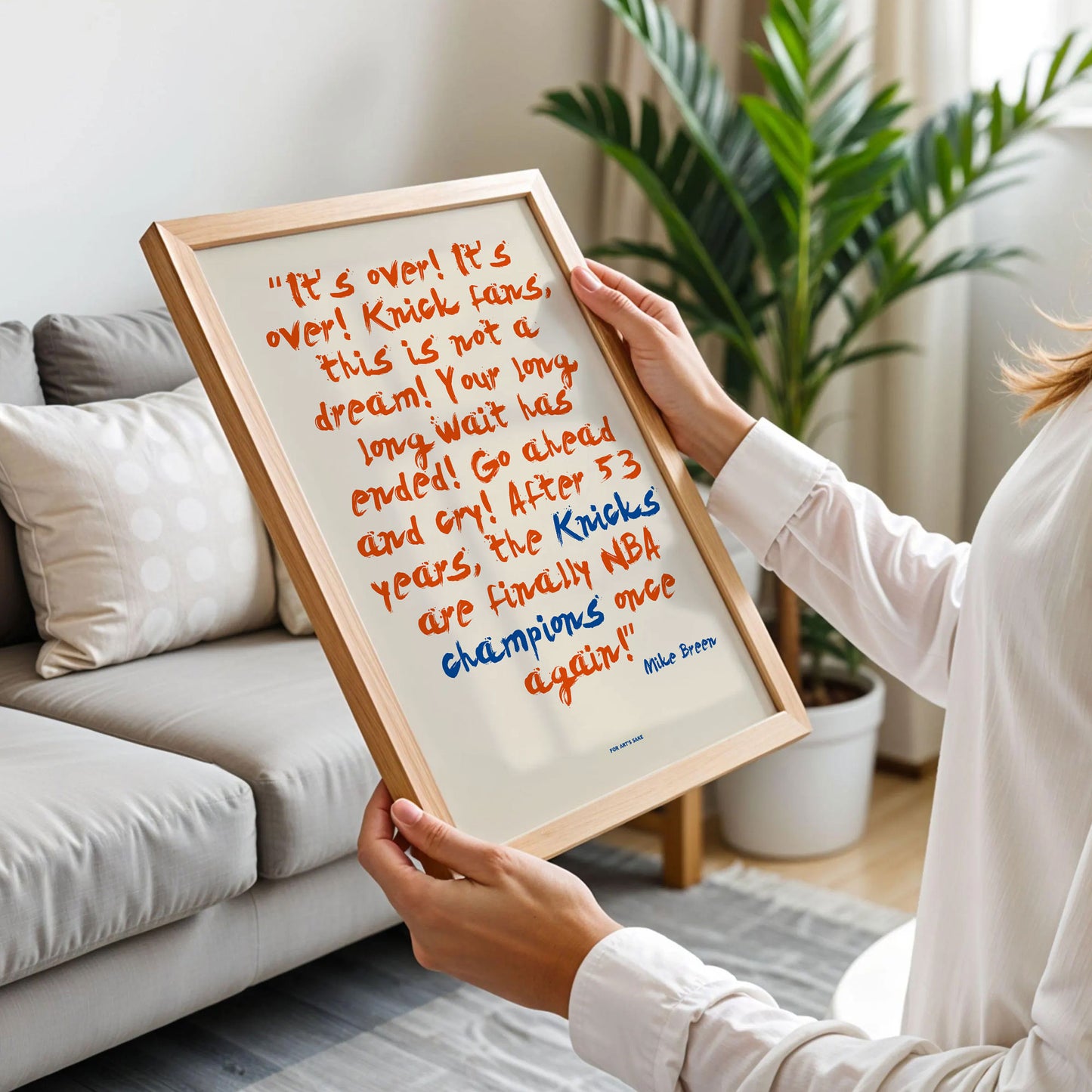 New York Knicks Mike Breen Quote Art Print