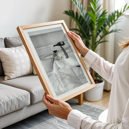 Woman Drinking Wine in Bed Wall Art