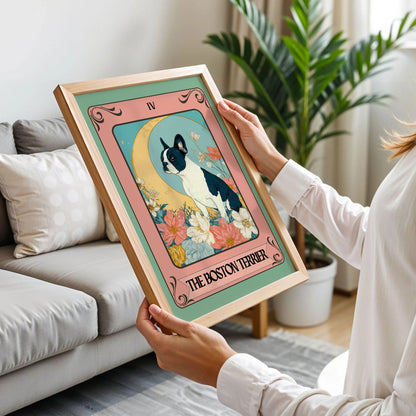The Boston Terrier Dog Card Poster