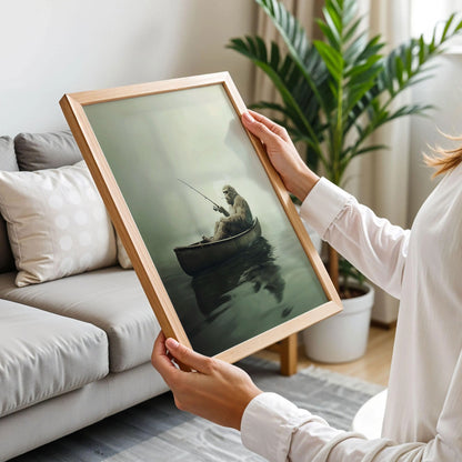 Bigfoot Fishing Wall Art