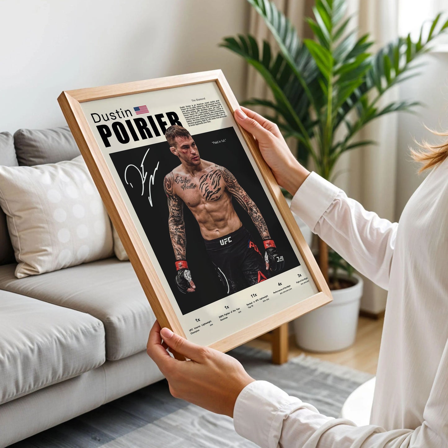 UFC fighter Dustin Poirier Poster