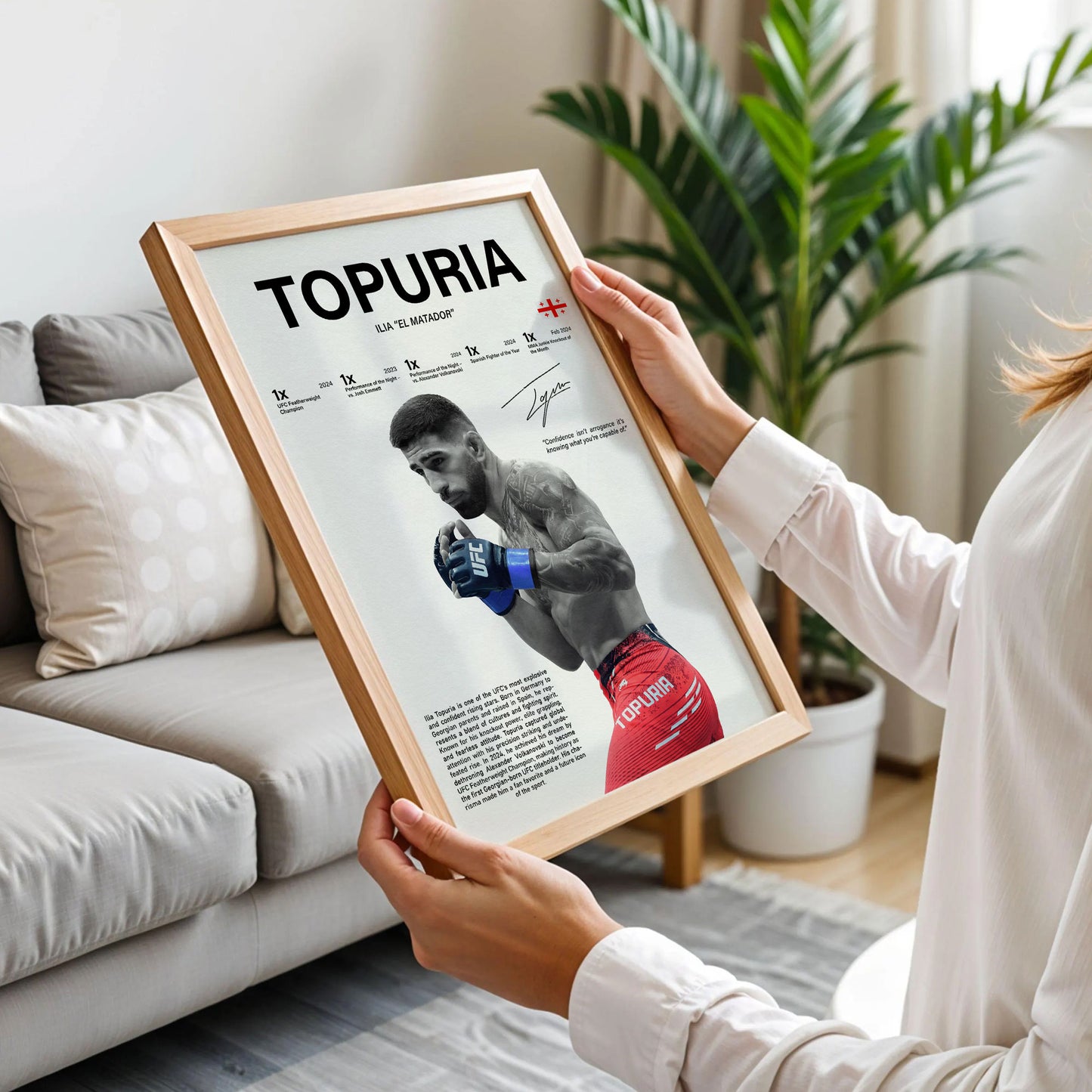 Ilia Topuria UFC Champion Poster