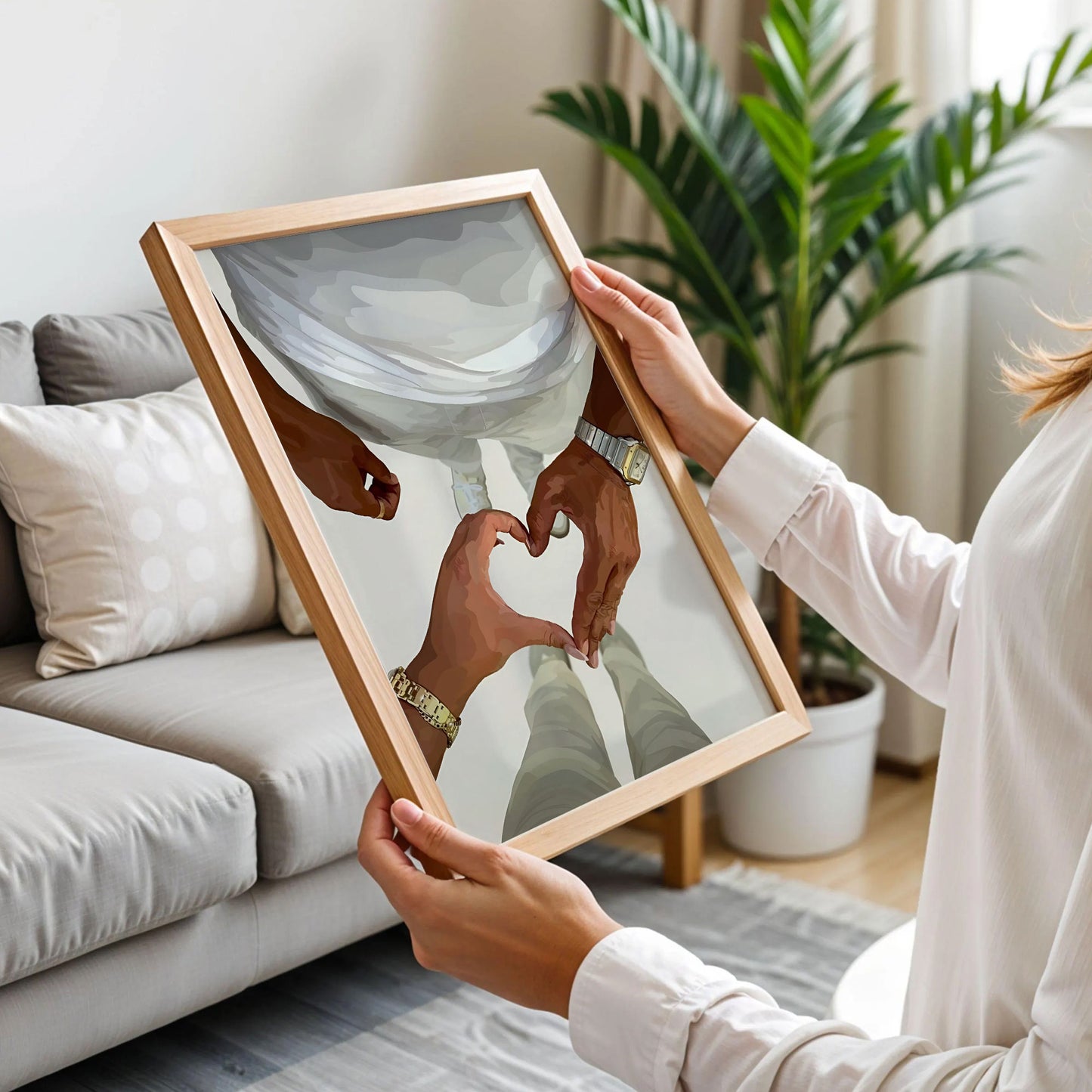 Black Love Art Print Gift For Coupple