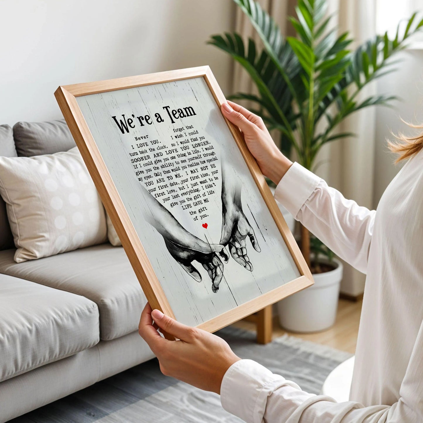 We're A Team- Wedding Vows Quotes Wall Art