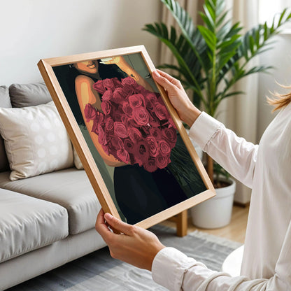 Beauty with Flowers Poster