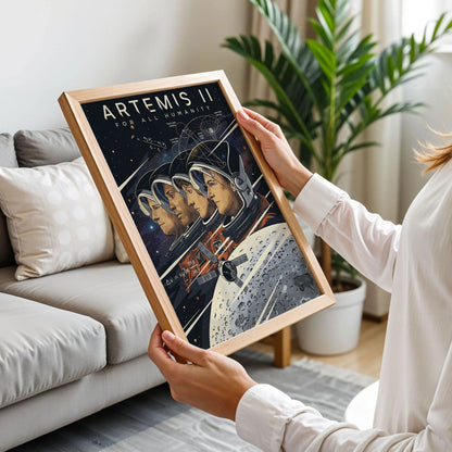 Artemis II For All Humanity Poster