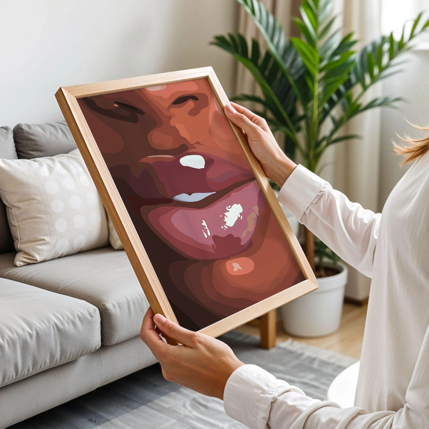 Black Woman Lips Art