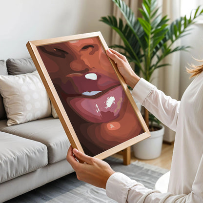 Black Woman Lips Art