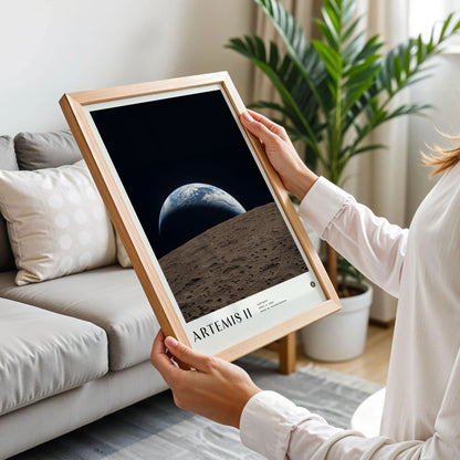 Artemis II Earthset Print Art