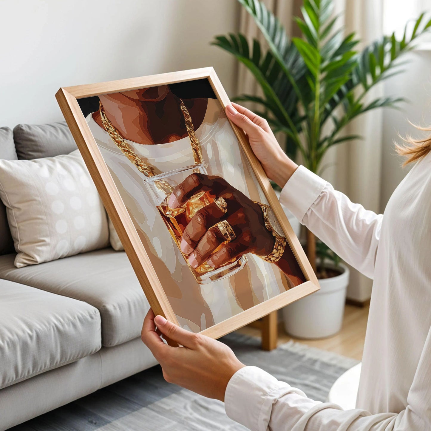 Black Man With Whiskey Poster