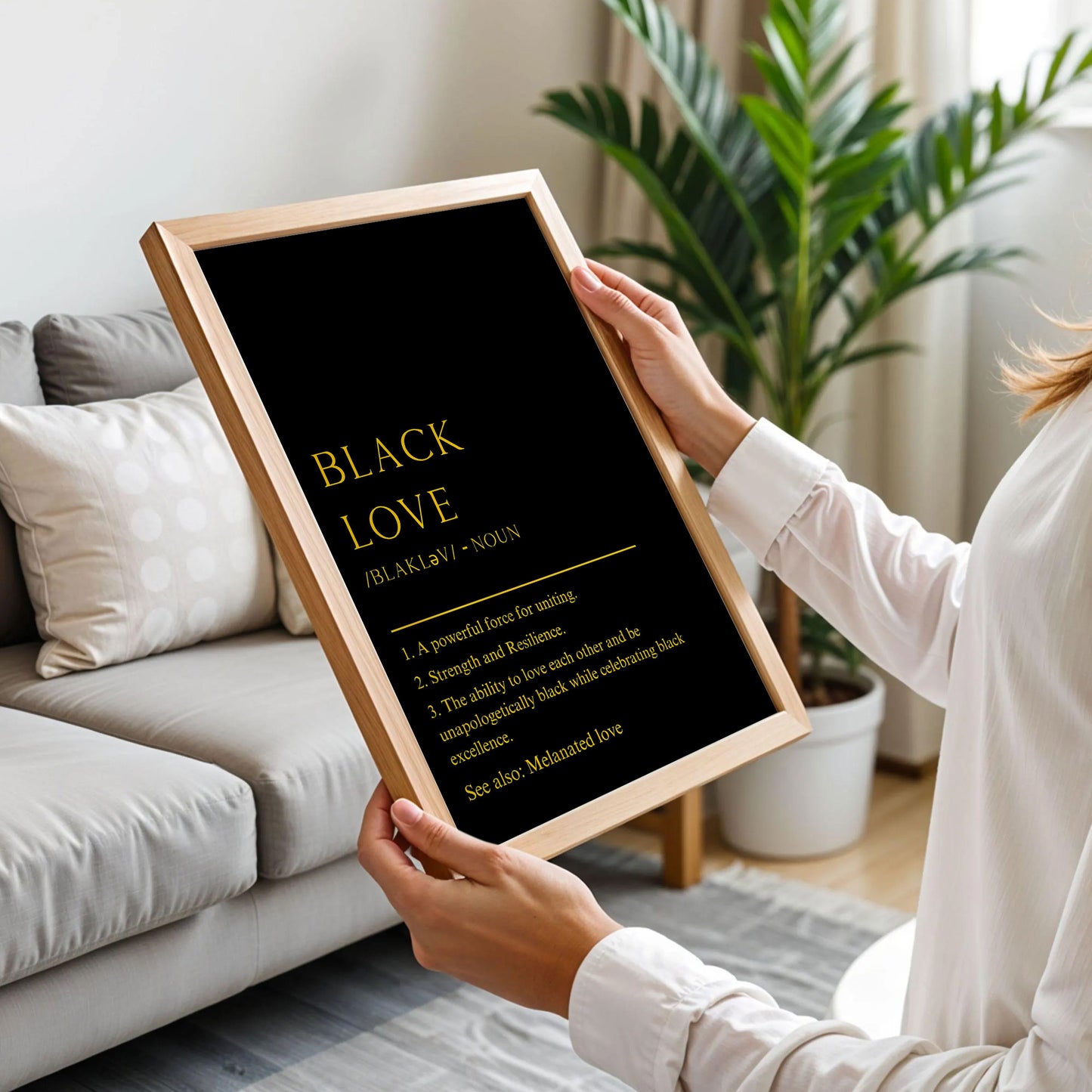 Black Love Quote Wall Art
