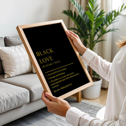 Black Love Quote Wall Art