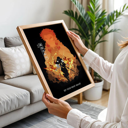 Set Your Heart Ablaze Demon Slayer Poster