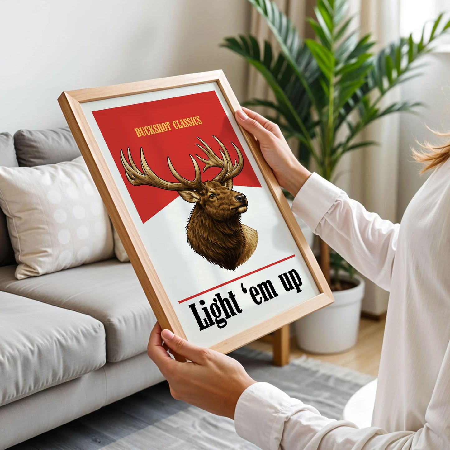 Retro Style Humorous Elk Poster