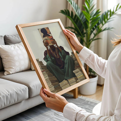 Black Woman With Book Poster