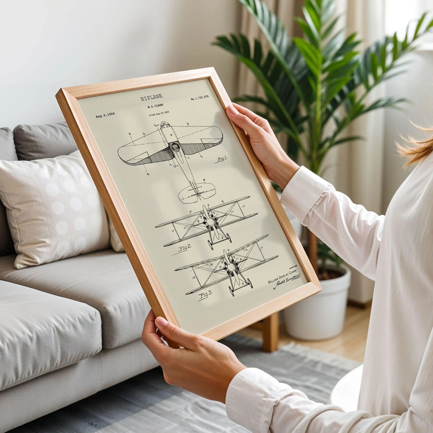 Staggered Aircraft Blueprint Art