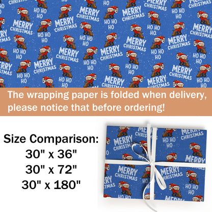 Funny Santa HO HO HO Christmas Wrapping Paper