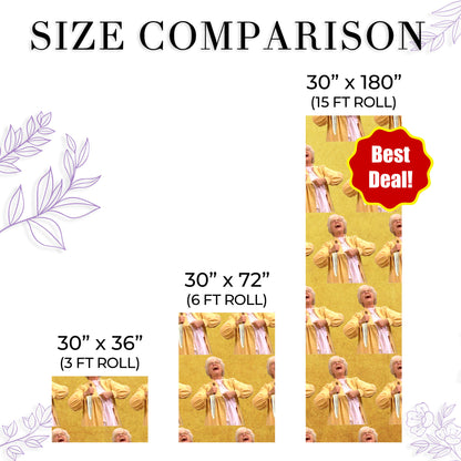 Funny Sitcom Wrapping Paper Retro TV Show Gift Wrap