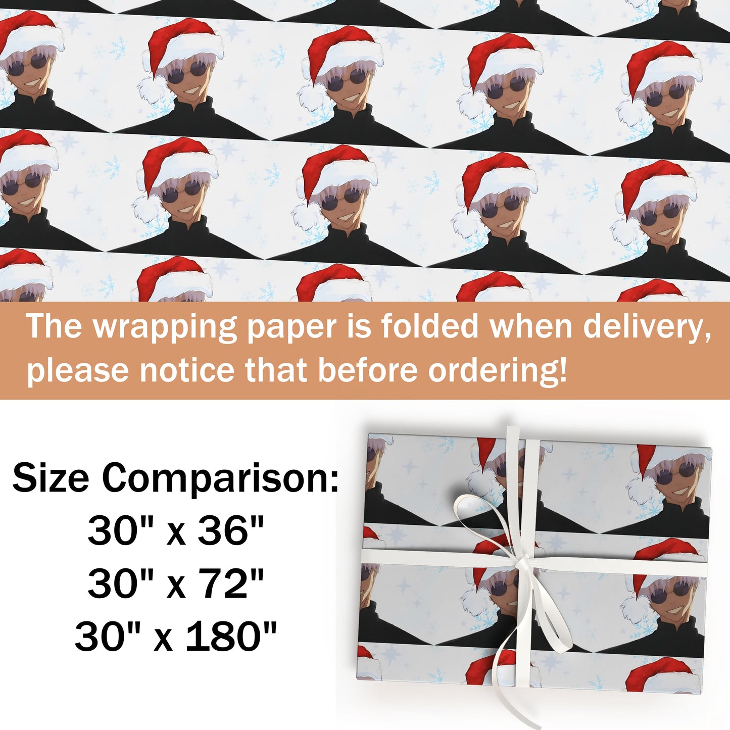 Jujutsu Kaisen Santa Wrapping Paper