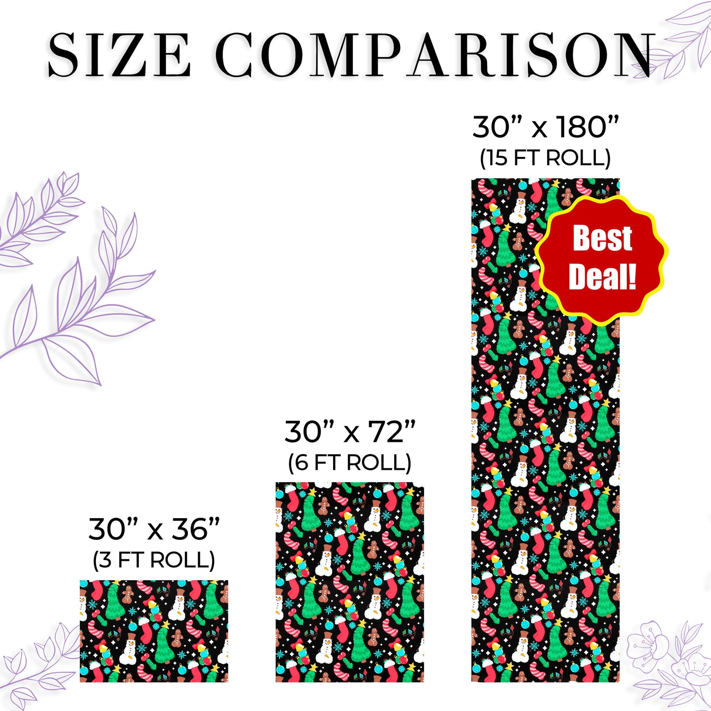 Christmas Wrapping Paper Festive Holiday Gift Wrap