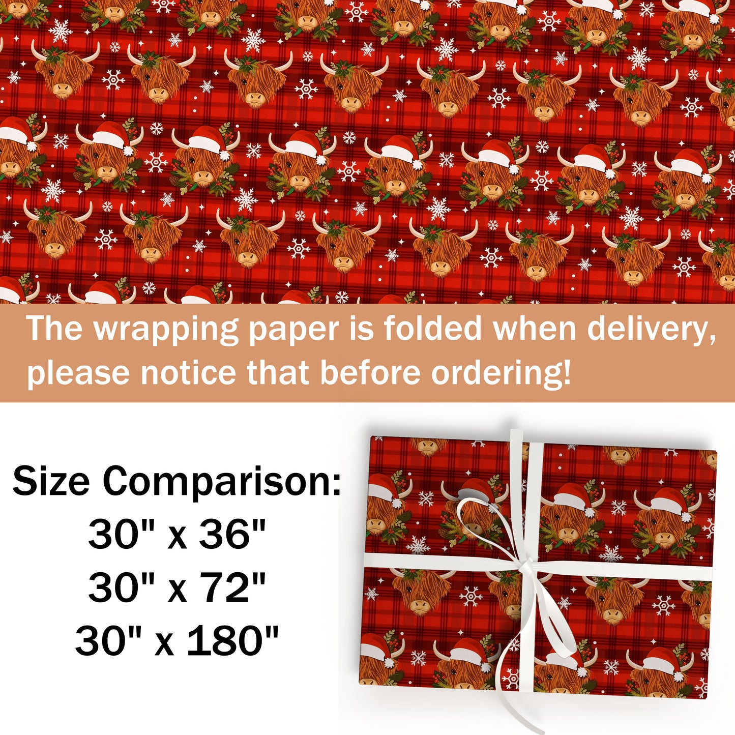 Funny Buffalo Santa Wrapping Paper