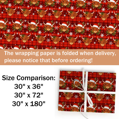 Funny Buffalo Santa Wrapping Paper