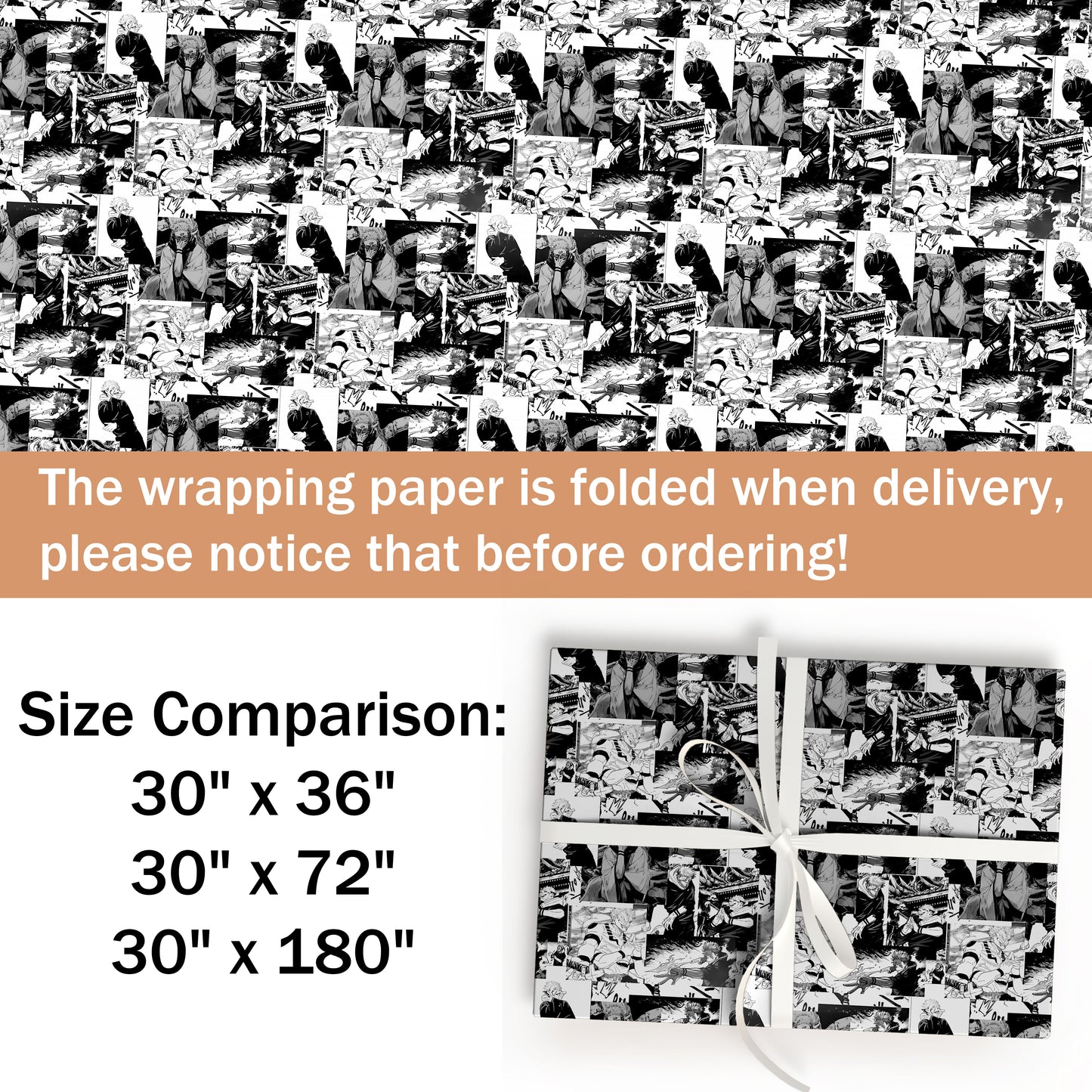 Jujutsu Kaisen Amine Holiday Gift Wrap