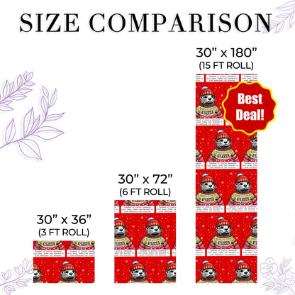 Showgirl Era Otter Wrapping Paper Retro Animal Paper