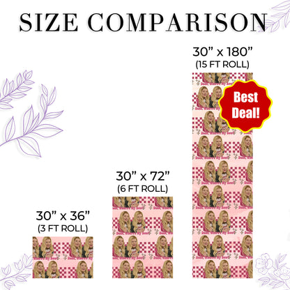 Funny White Chicks Wrapping Paper 2000s Movie Paper