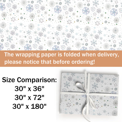 Snowflakes Christmas Wrapping Paper