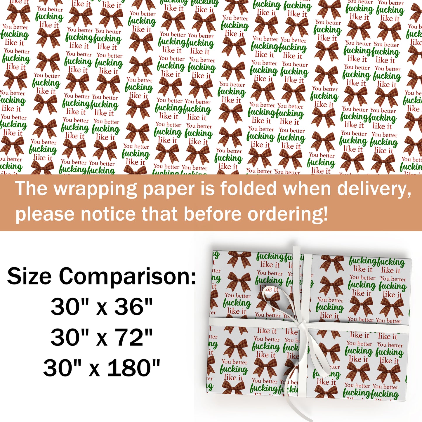 Funny Bow Wrapping Paper