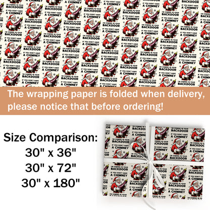 Funny Santa Adult Christmas Wrapping Paper