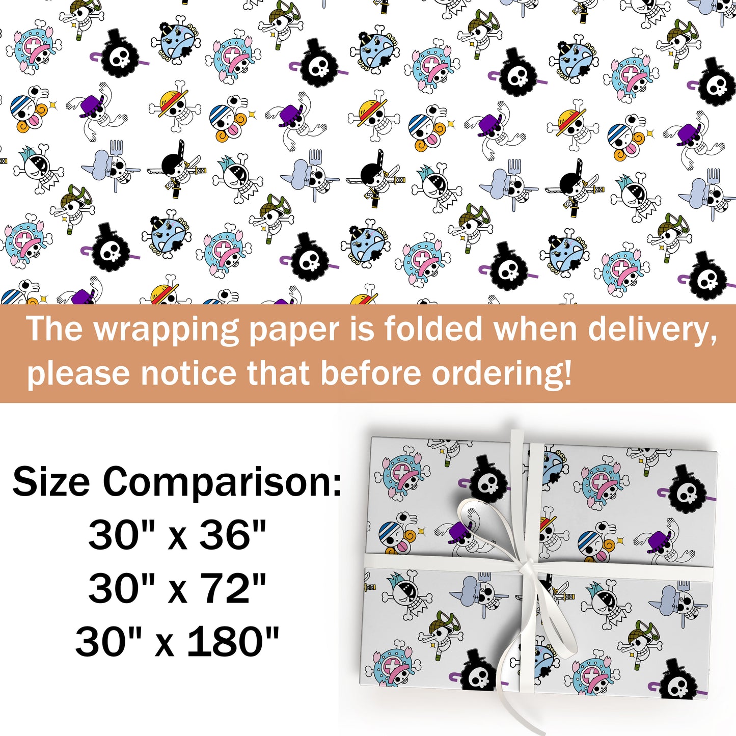 One Piece Wrapping Paper Roll