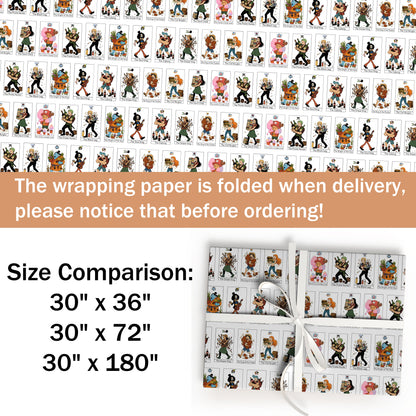 One Piece Wrapping Paper Sheet