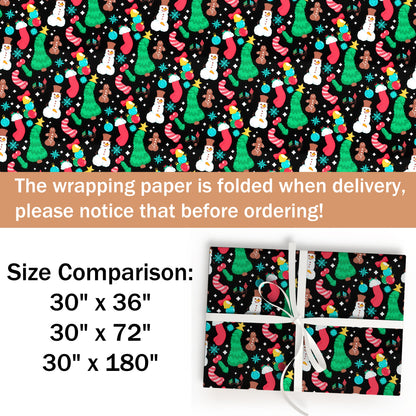 Rude Christmas Wrapping Paper for Adults
