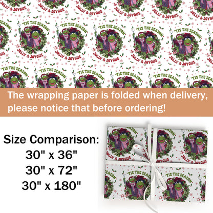 The Muppets Winter Floral Christmas Wrapping Paper