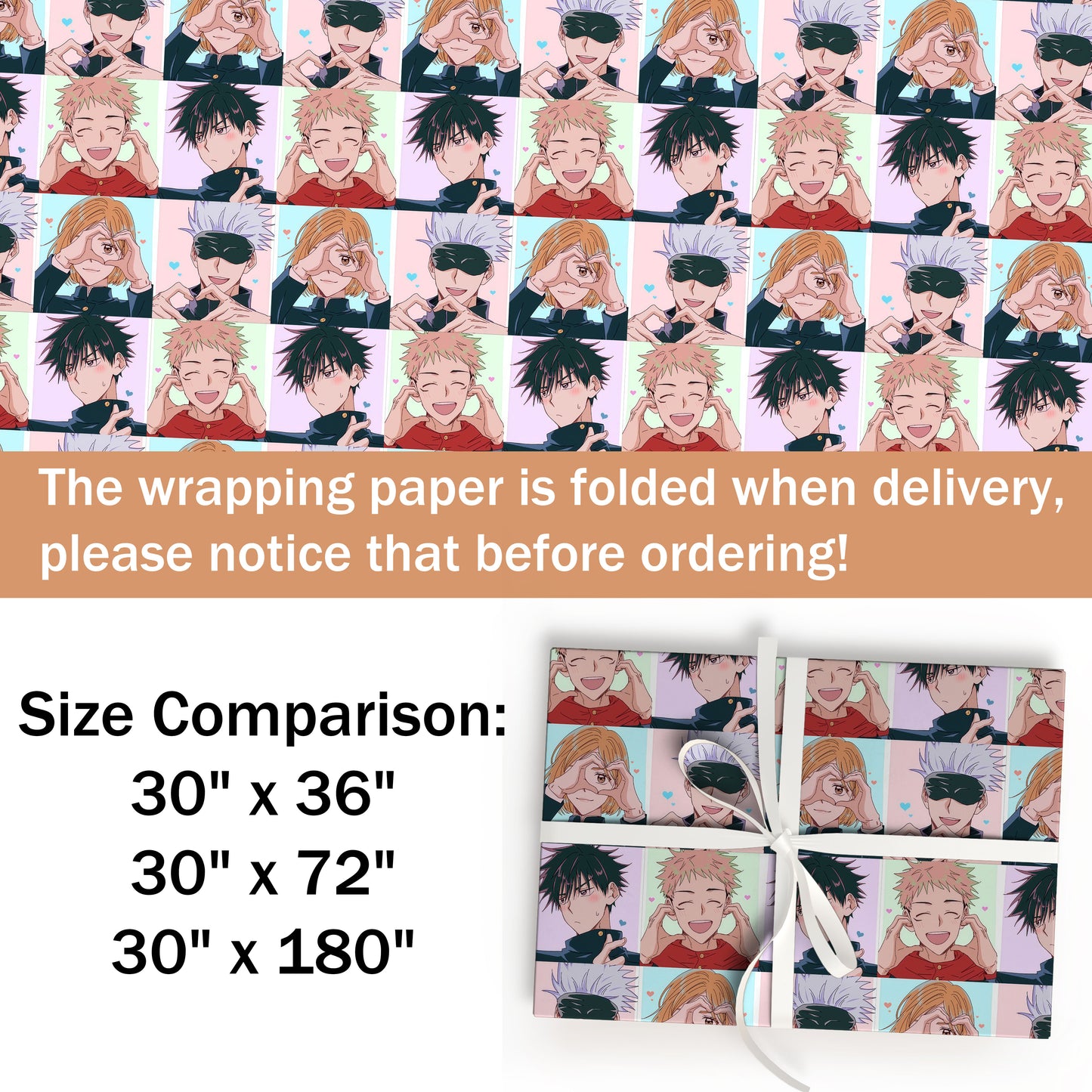 Jujutsu Kaisen Xmas Wrapping Paper