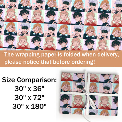 Jujutsu Kaisen Xmas Wrapping Paper