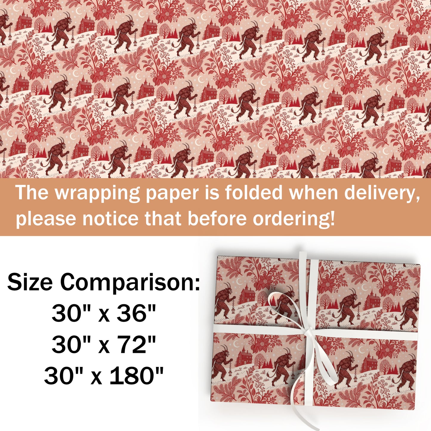 Gothic Krampus Wrapping Paper