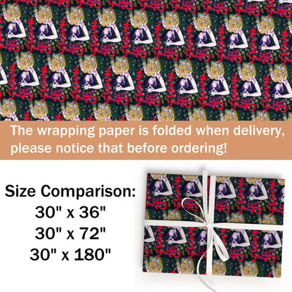 Chainsaw Man Xmas Gift Wrap with Holiday