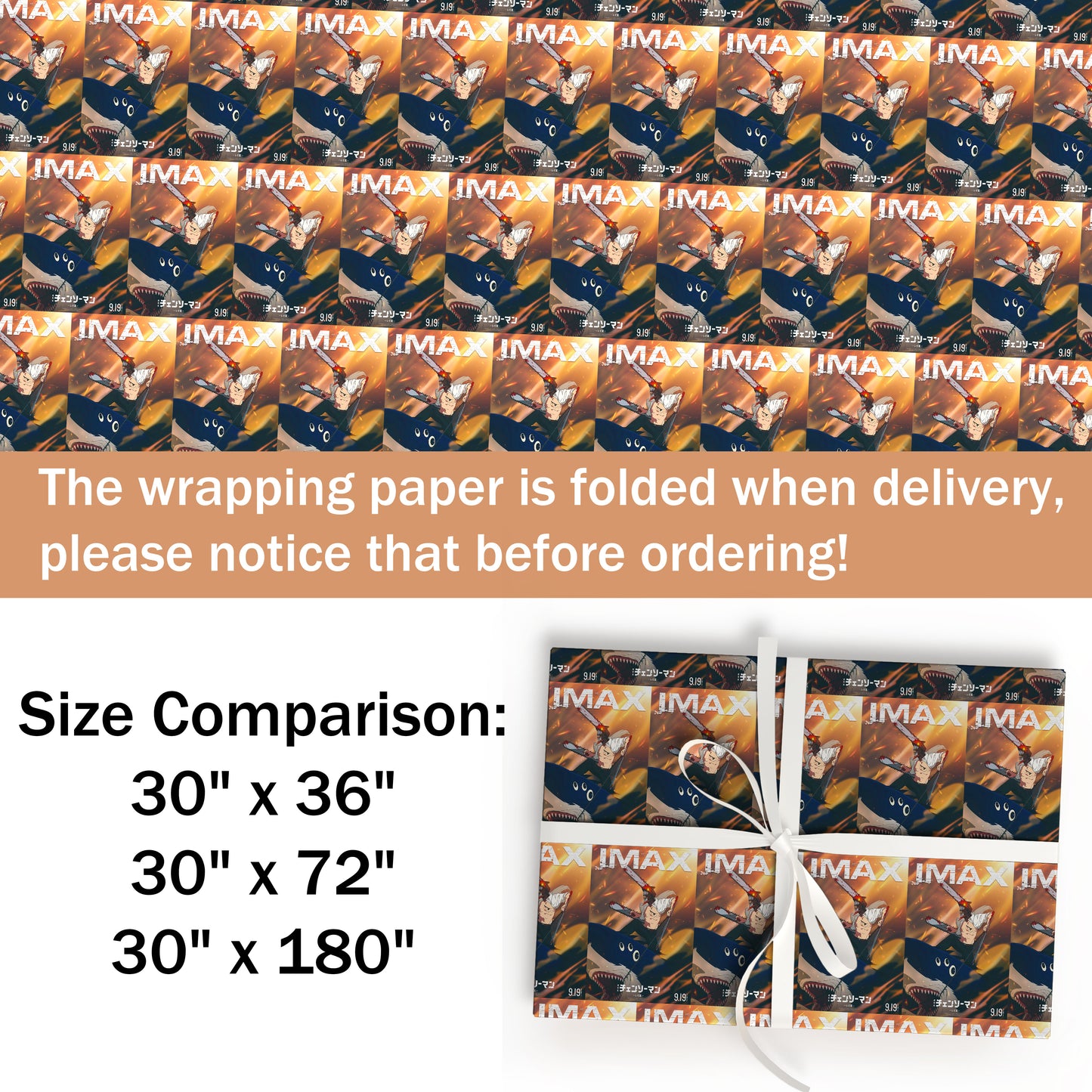 Chainsaw Man Christmas Wrapping Paper