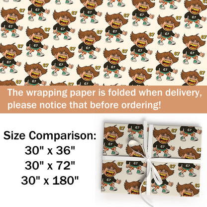 Funny Meme 67 Trend Wrapping Paper Gift Lovers