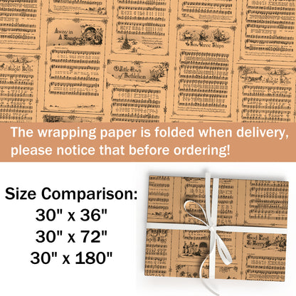 Christmas Music Wrapping Paper Gift Lovers