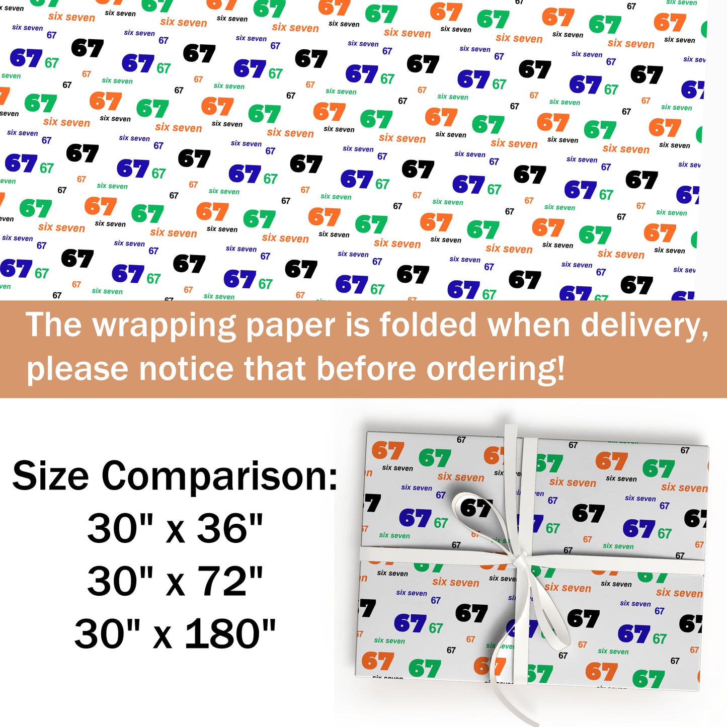 6-7 Wrapping Paper 67 Christmas Gift Wrap