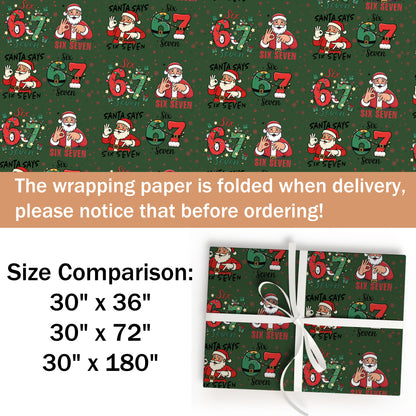 Santa Says 67 Christmas Wrapping Paper