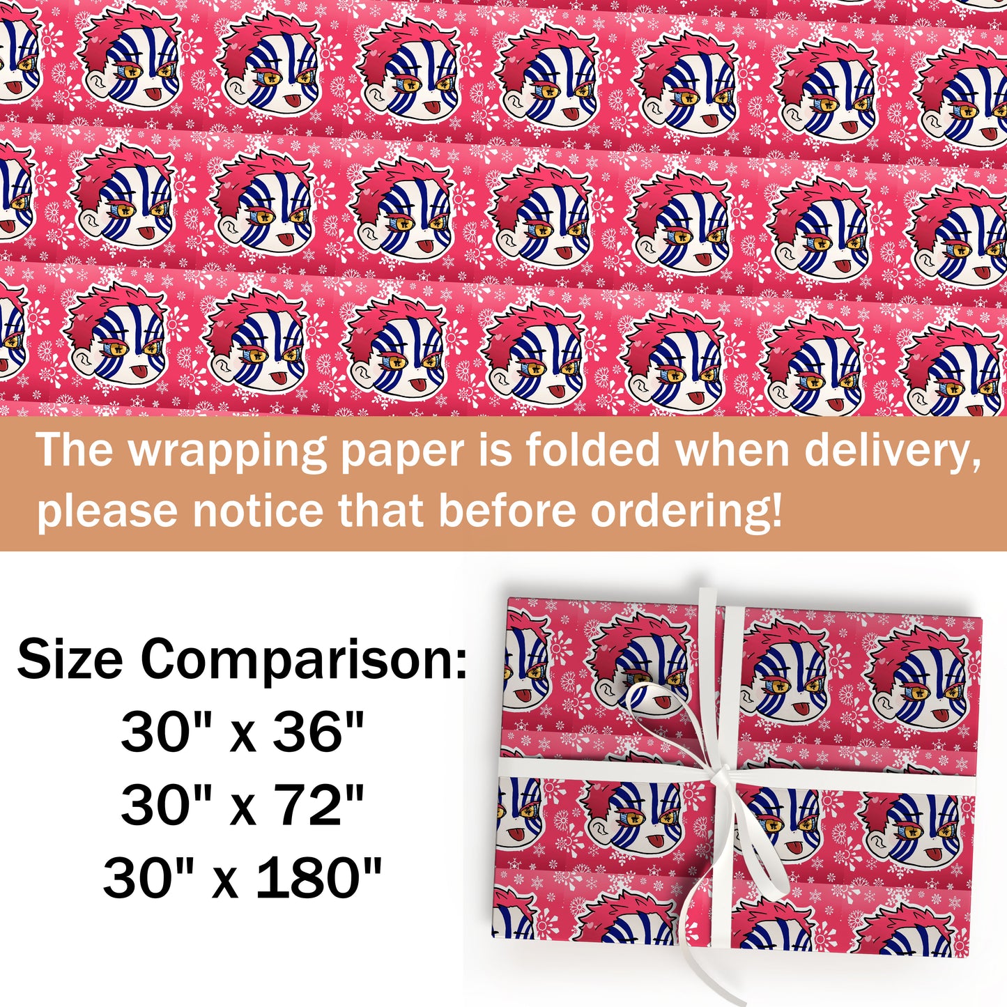 Akaza Demon Slayer Wrapping Paper